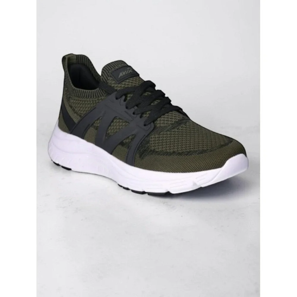 Avia Quickflash Knit Running Sneakers Olive Green Men's Size 8 1/2 8.5 New NWT